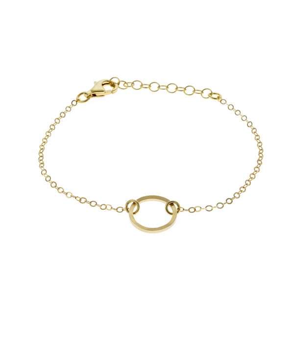 circle bracelet / yellow gold plating