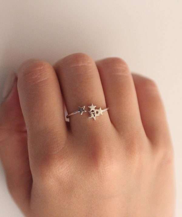 stars ring / sterling silver