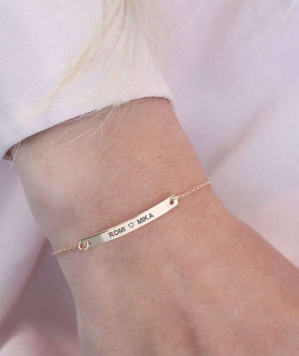 bar bracelet / 14K Gold