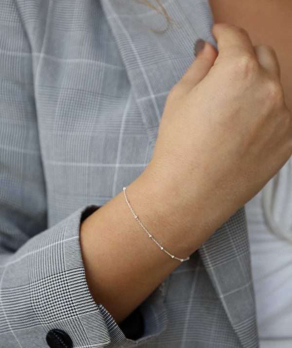 christmas lights bracelet / sterling silver