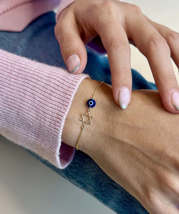 magen protect me blue eye bracelet / 14K Gold