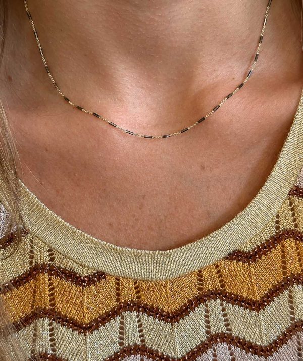 patern gold chain necklace / 14K Gold