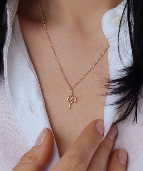 snake necklace / 14K Gold